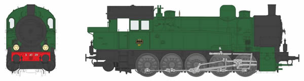 REE Modeles MBE-005 - French Steam Locomotive Class T16 of the PLM, Era II - DCC/AC Sound, Functionnel Couplers & Dynamic